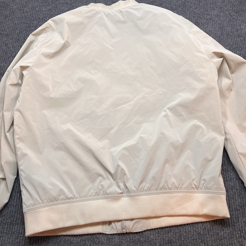 Zara Women's Bomber Jacket Cream‎ Ivory Full Zip Windbreaker Outerwear Varsity - Picture 3 of 9